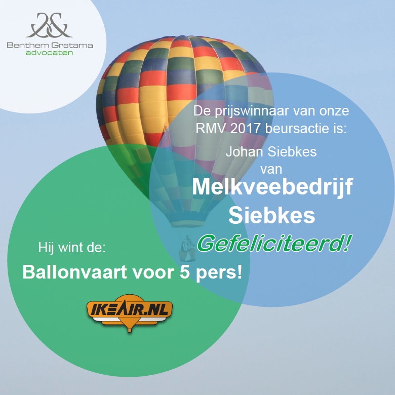 Winnaar bekend! | Benthem Gratama ballonvaart-beursactie | RMV 2017